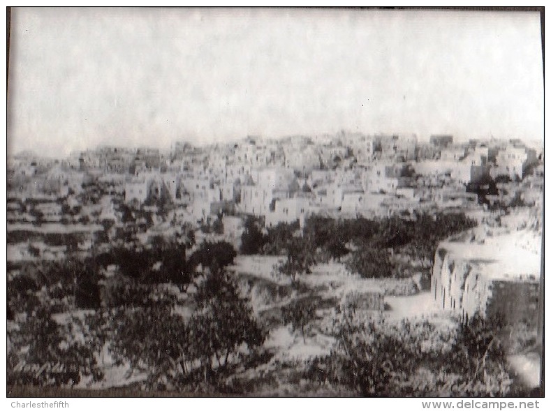 VERY RARE ! JUDAICA - PALESTINE " BETLEHEM " - HOLY LAND - GLASS NEGATIVE - BONFILS AROUND 1880 - Old (before 1900)