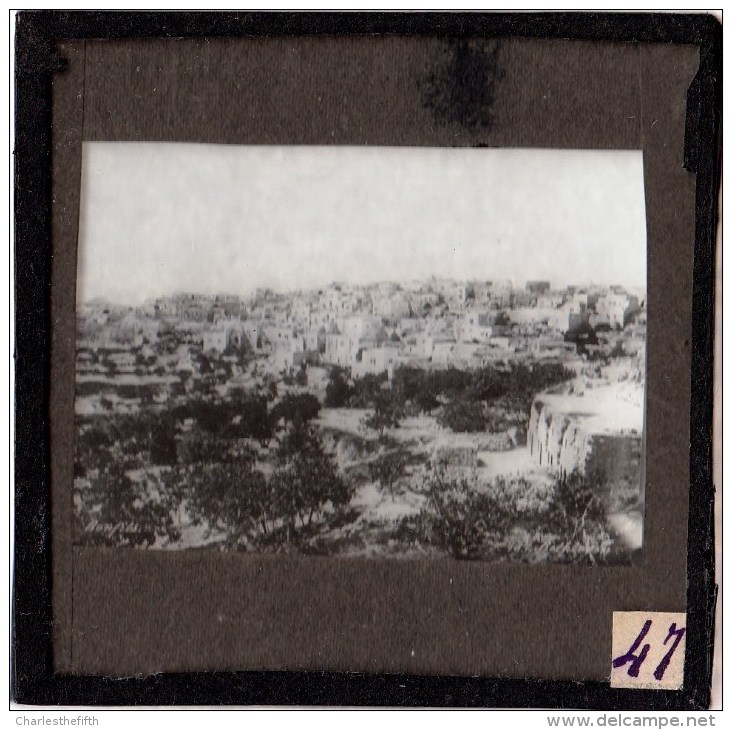 VERY RARE ! JUDAICA - PALESTINE " BETLEHEM " - HOLY LAND - GLASS NEGATIVE - BONFILS AROUND 1880 - Alte (vor 1900)