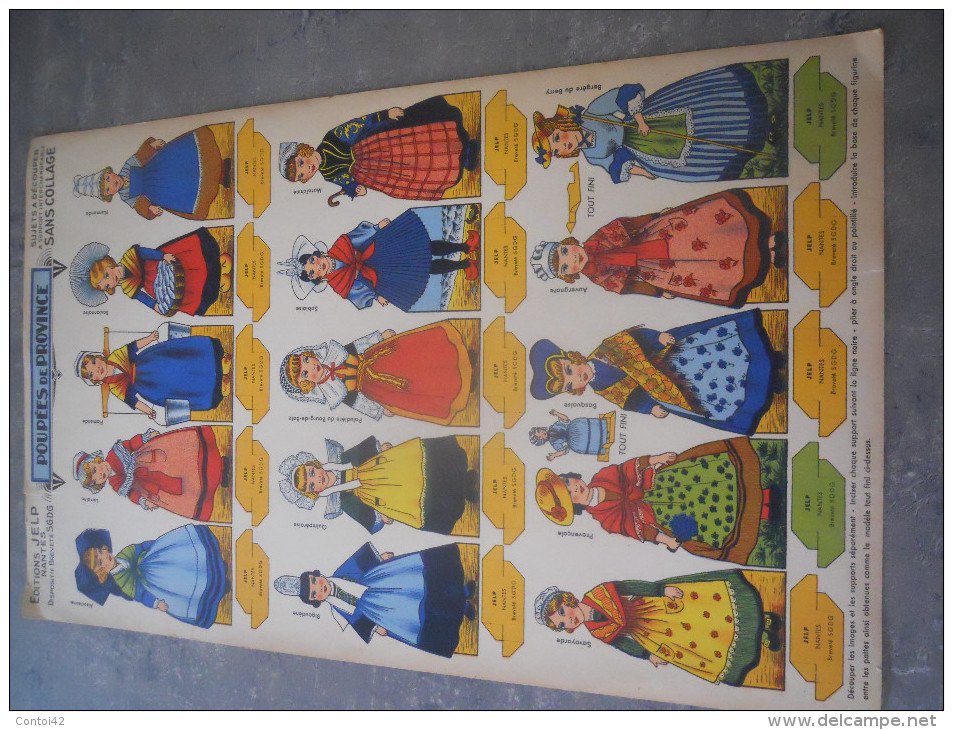 POUPEES PROVINCES COSTUME PLANCHE NANTES JELP FOLKLORE - Autres & Non Classés