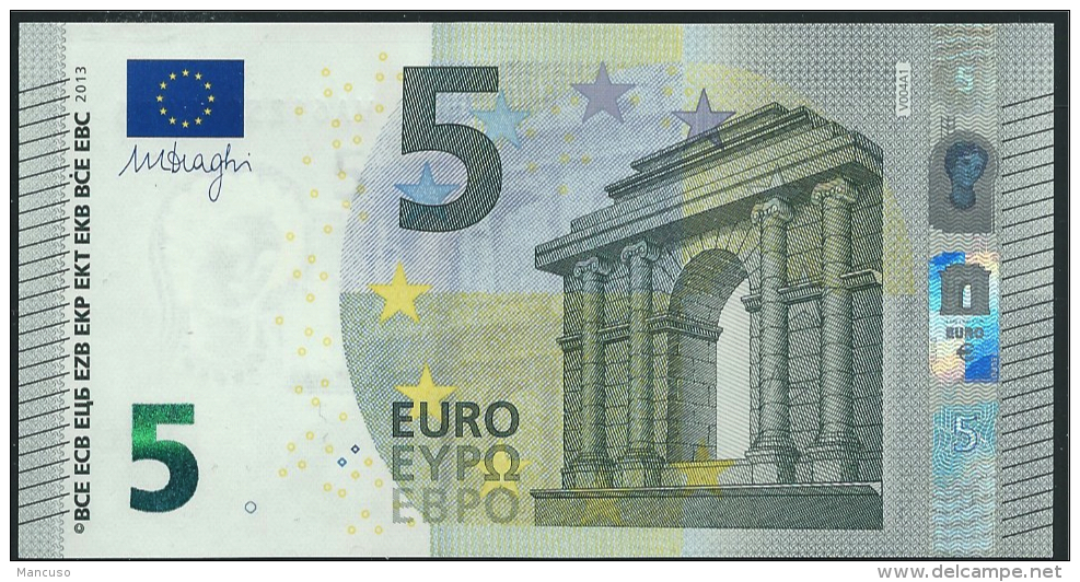 € 5 SPAIN  VA V004 A1 FIRST POSITION  DRAGHI  UNC - 5 Euro