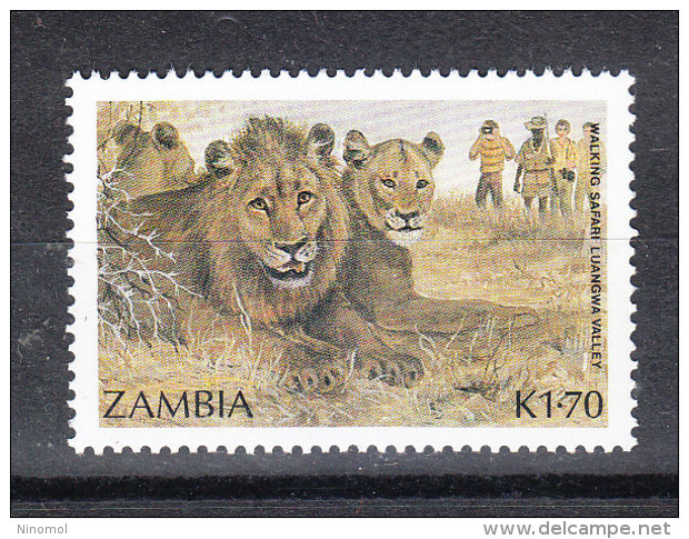 Zambia   -   1987. Leoni. Turismo. Lions, Tourism.  MNH - Felini