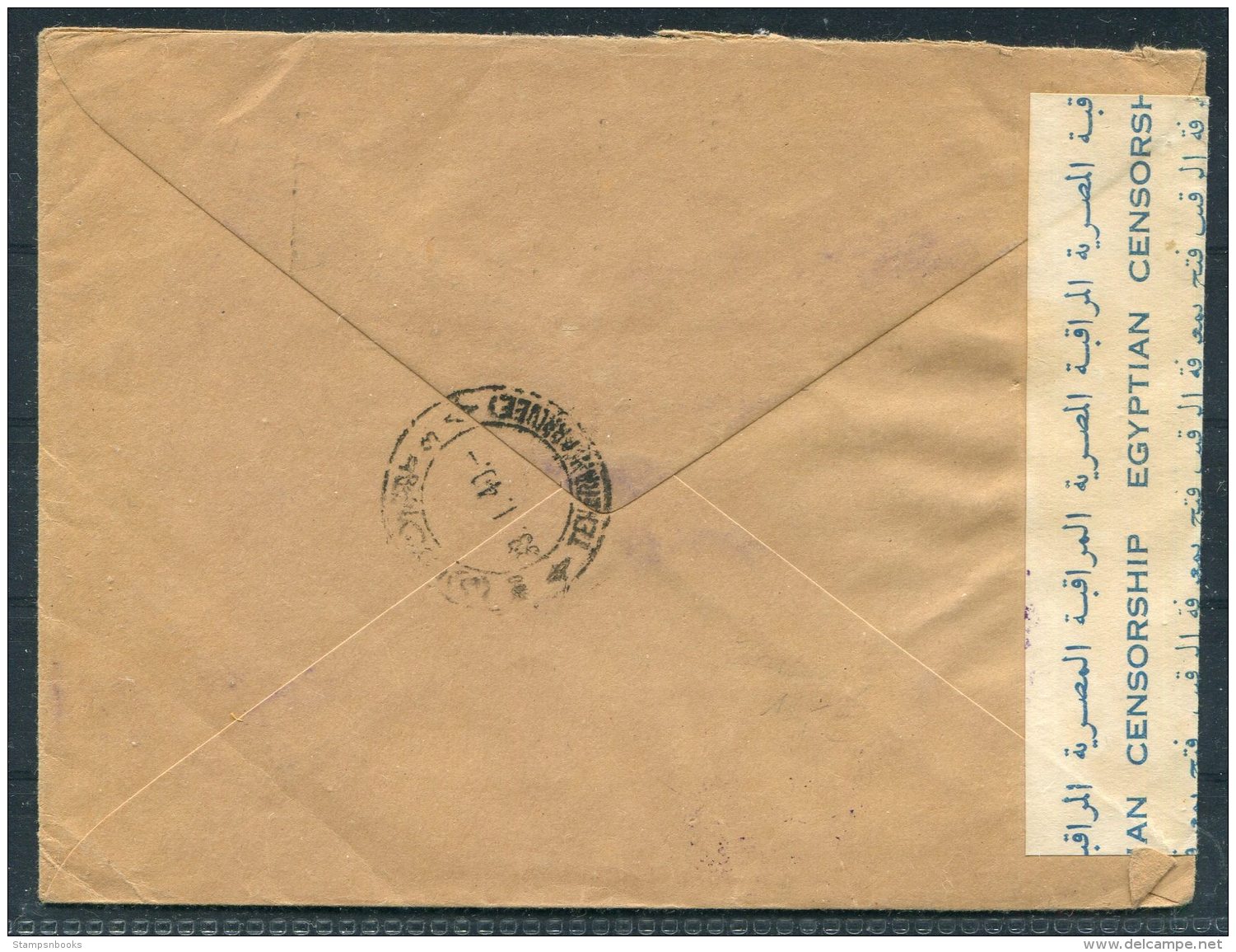 1940 Egypt National Bank Cairo Censor Cover - Teheran, Persia - Cartas & Documentos