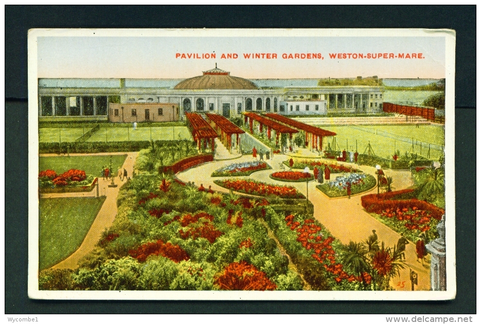 ENGLAND  -  Weston Super Mare  Pavilion And Winter Gardens  Unused Vintage Postcard - Weston-Super-Mare