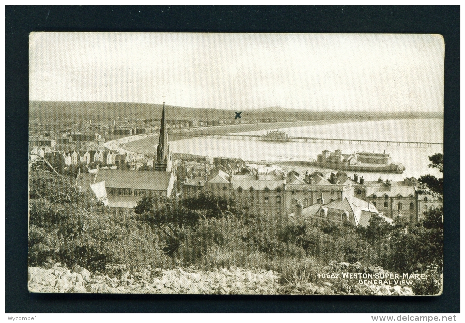 ENGLAND  -  Weston Super Mare  General View  Used Vintage Postcard As Scans - Weston-Super-Mare