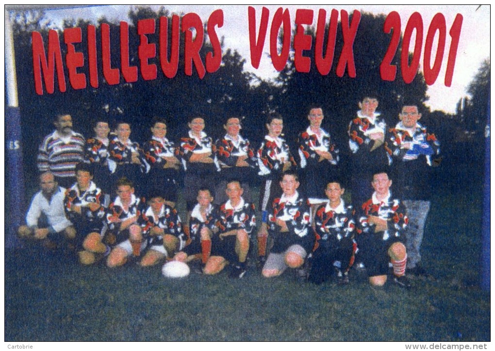 RUGBY, Olympique COULOMMIERS Équipe Cadets Saison 2000-2001 Avec Noms Des Joueurs - Rugby