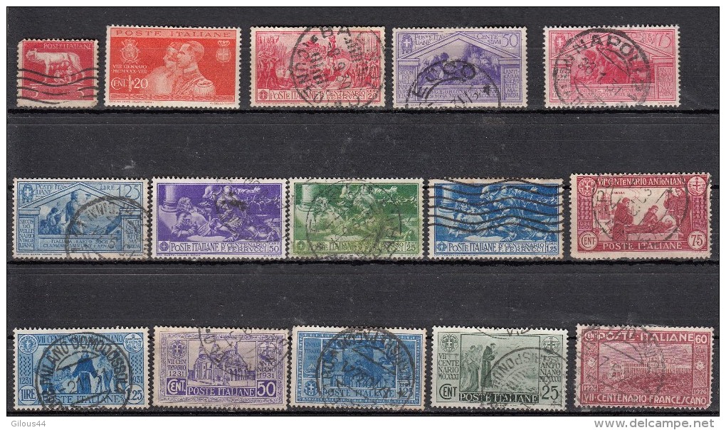 Italie Lot De 15 Timbres Différents - Oblitérés