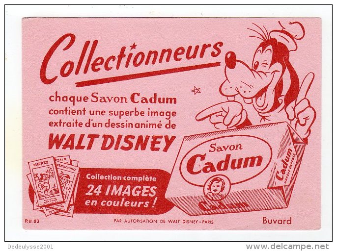 Mai16    74521    Buvard    Savon Cadum   Wallt Disney - Parfum & Kosmetik