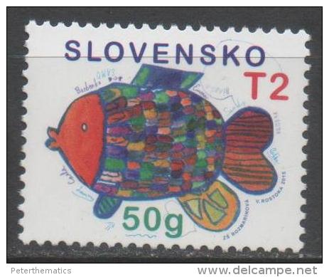 SLOVAKIA, 2015, MNH,CHRISTMAS, CHILDREN´S DRAWINGS, FISH, STYLIZED, 1v - Christmas