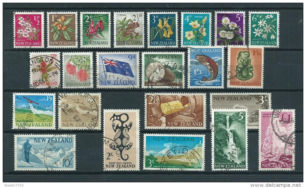 1960/63 New Zealand Complete Set Definitives Used/gebruikt/oblitere - Gebruikt