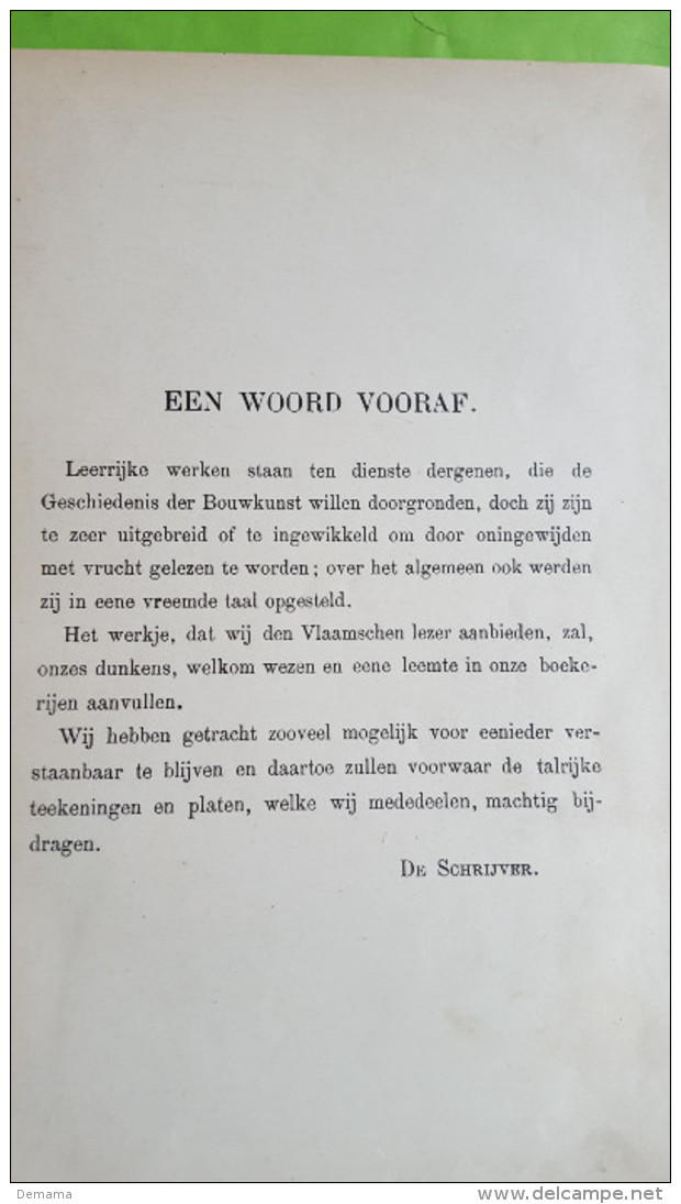 Geschiedenis Der Bouwkunst, Grondbeginselen, Alfons Van Houcke, Leuven Drukkerij Van Karel Peeters, 1902 - Oud