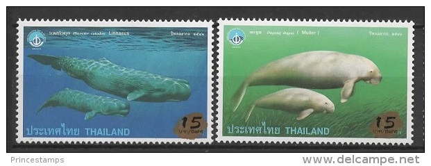 Thailand (2008) Yv. 2552/53  /  Whales - Balenes - Ballenas - Marine Fauna - Whales