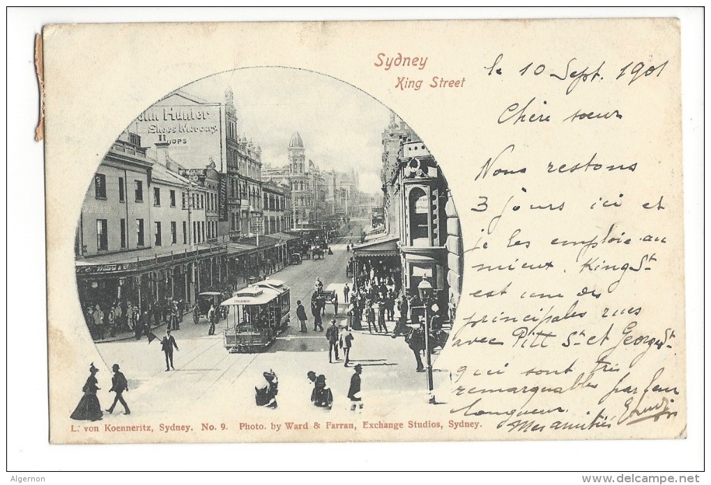 14566 - Sidney King Street 1901 TROLEY TRAM - Sydney