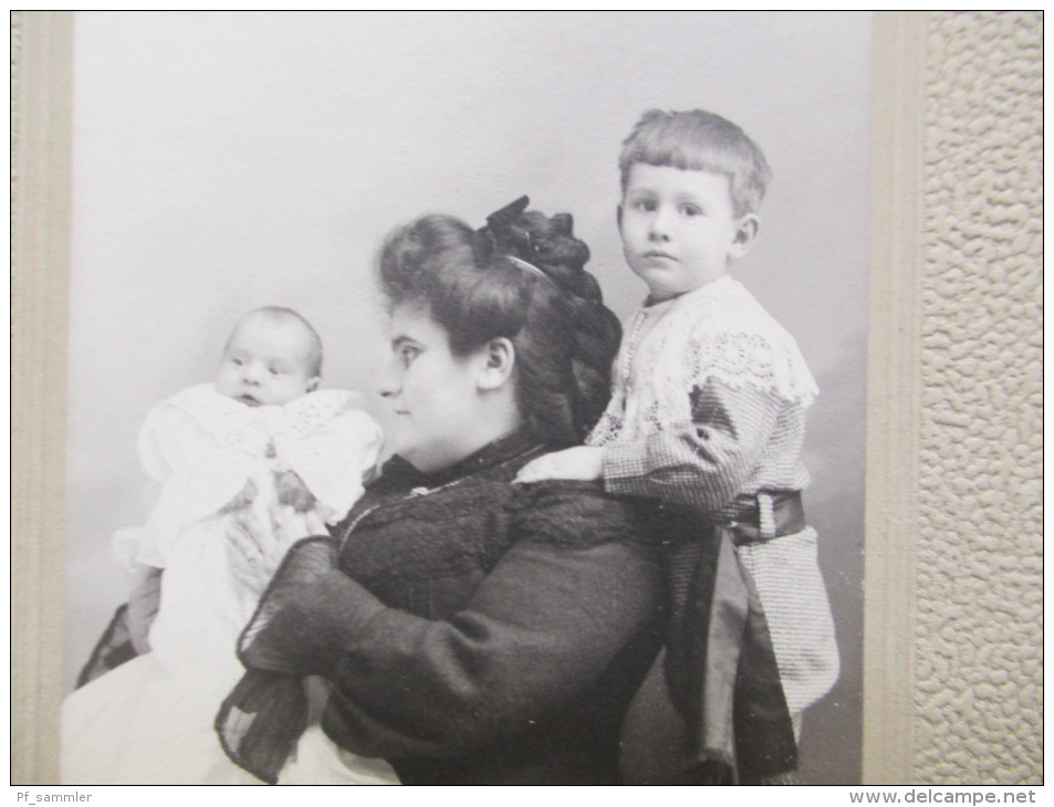 Altes Foto Ca. 1900?! Martin Otto Freres. Grenoble. Mutter Mit 2 Kindern. Baby. Kleiner Junge! Guter Zustand!! - Alte (vor 1900)