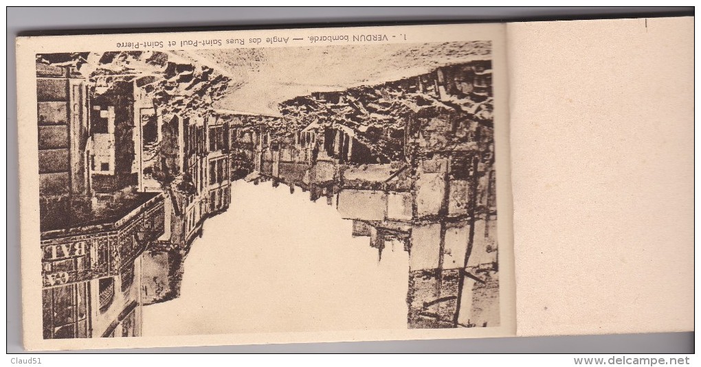 VERDUN (55)Ses Ruines Glorieuses -Carnet De 15 Cartes (toutes Scannées)nombreuses Cartes Animées - Verdun