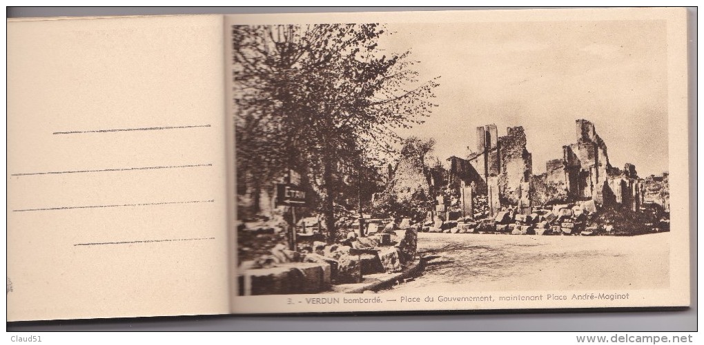 VERDUN (55)Ses Ruines Glorieuses -Carnet De 15 Cartes (toutes Scannées)nombreuses Cartes Animées - Verdun