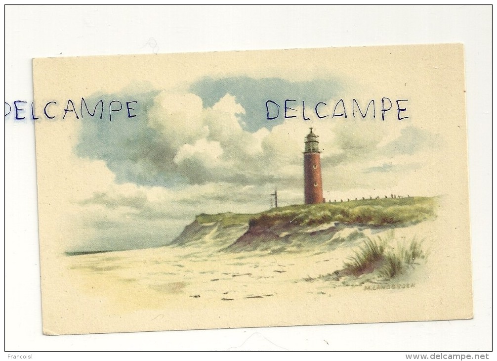 Pays-Bas. Texel. Phare. Vuurtoren. Repr. Aquarelle Signée Langeroek - Texel