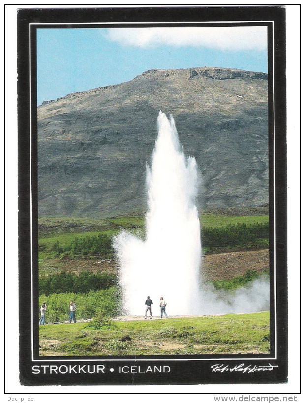 Island - Iceland - Strokkur Geyser - Nice Olympia Stamp - Iceland