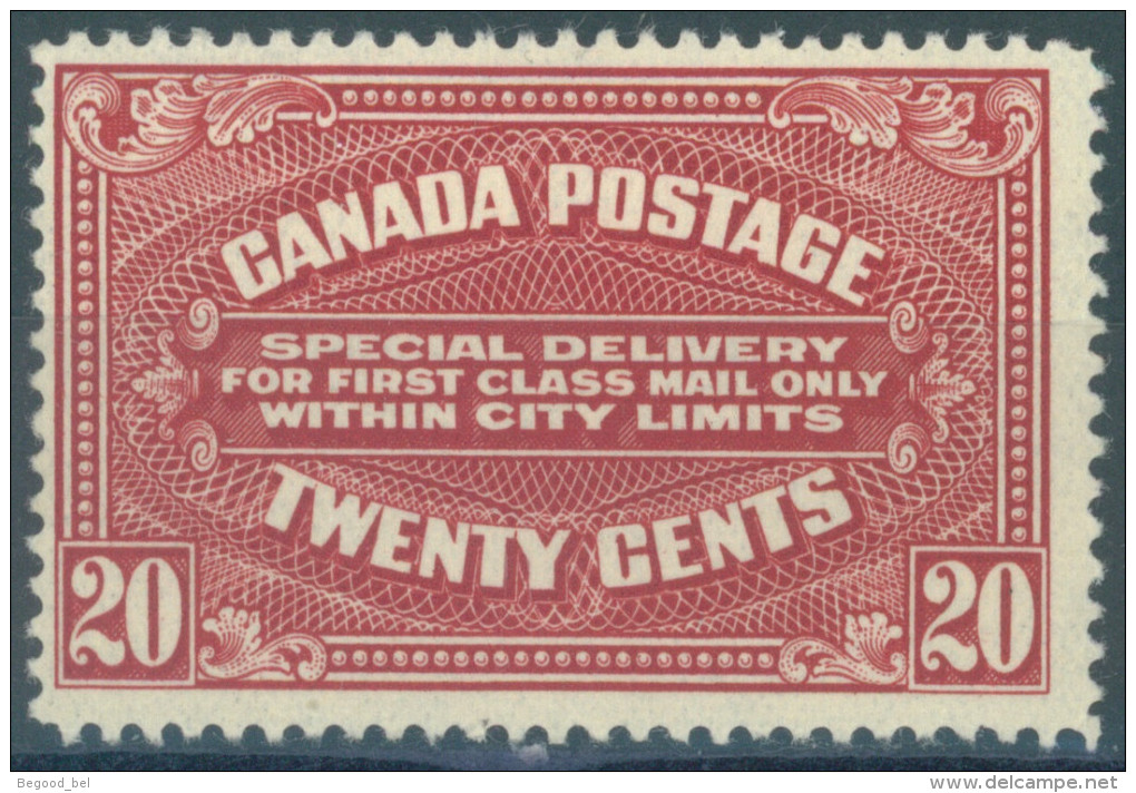 CANADA - 1922 - MH/* - SPECIAL DELIVERY STAMPS # 2 - Lot 13962 - Correo Urgente