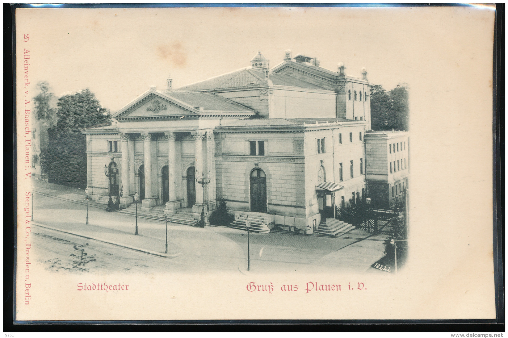 Allemagne --- Stadttheater --- Gruss Aus Plauen  ( Carte Relief ) - Plauen