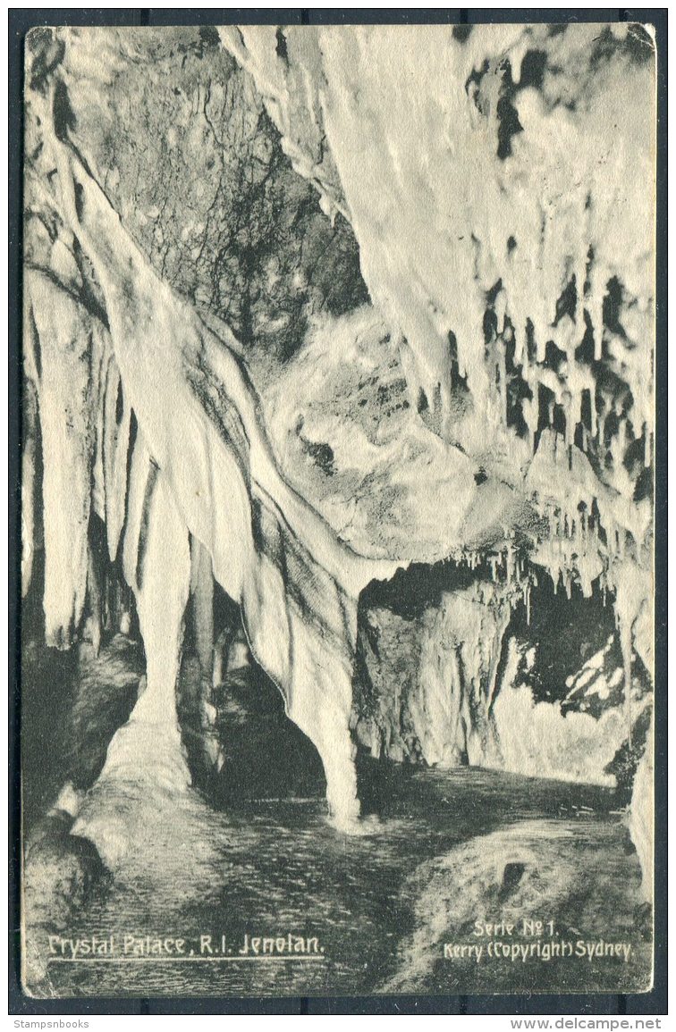 1907 NSW Australia Sydney Crustal Palace Jenolan Caves Postcard Jenolan - Nottingham College, England - Brieven En Documenten