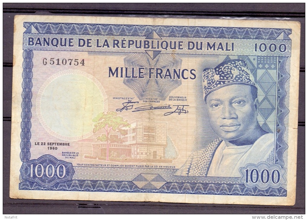 Mali 1000 Fr 1960   Vf  Rare - Mali