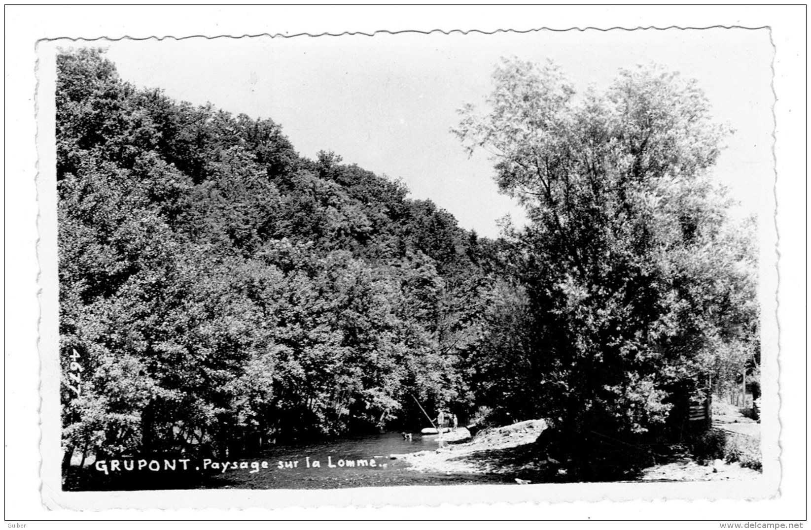 Grupont Paysage Sur La Lomme Pécheurs Carte Mosa - Saint-Hubert