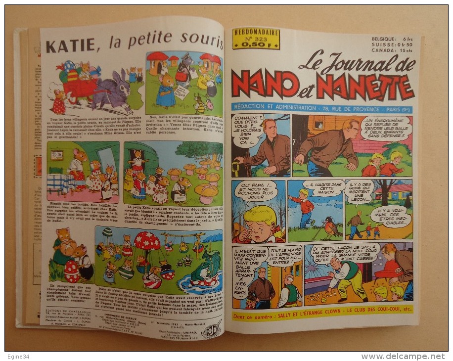 Album No 22 - Le Journal De Nano Et Nanette  -1963 - No 321 à 333 - Le Journal De Nano Et Nanette