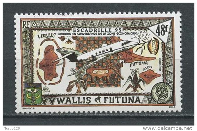 WALLIS FUTUNA 1992  N° 424** Neuf  = MNH Superbe  Cote 1.80 €  Avion Plane   La Surveillance Maritime - Neufs