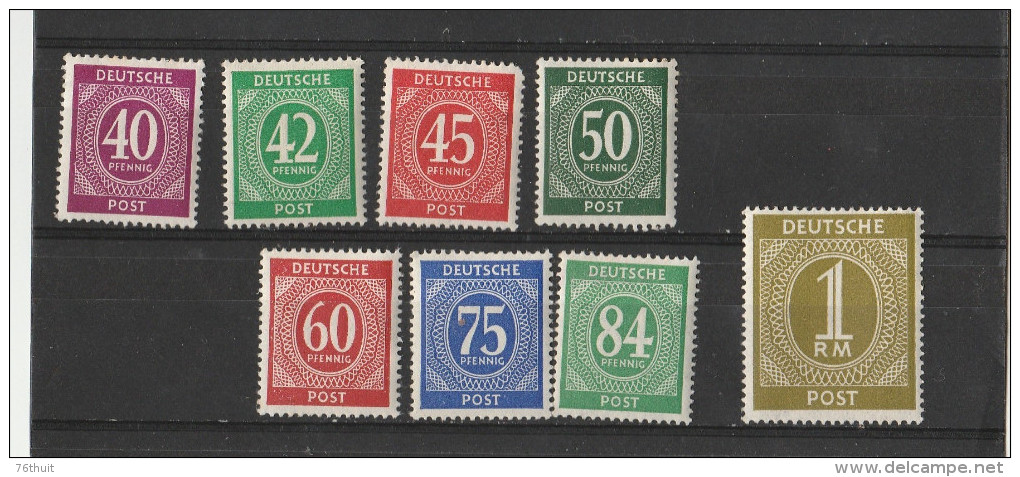 1946 - ALLEMAGNE - ZONE A.A.S. -  Série De 27 Timbres Neufs - Manque Le 80 C - Autres & Non Classés