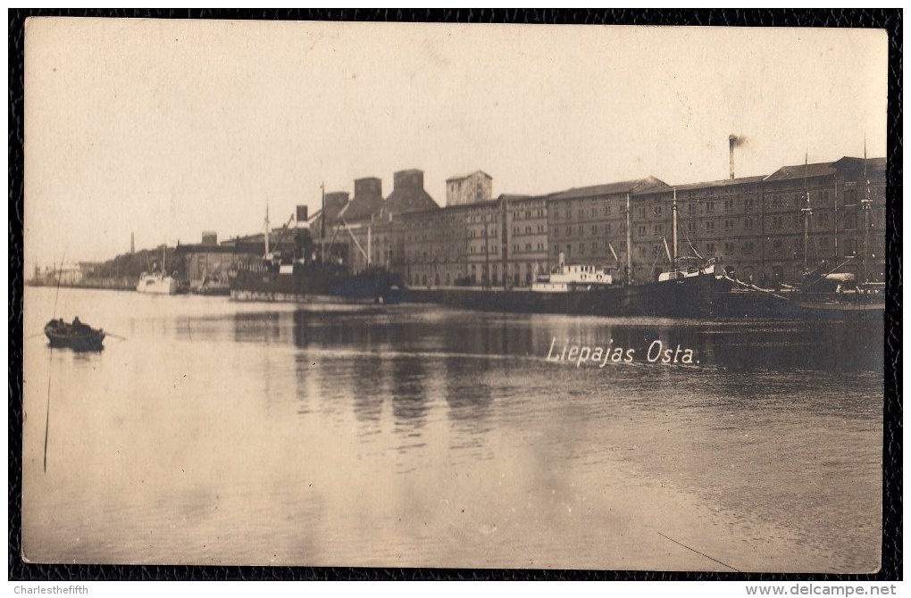 OLD PHOTOCARD Letland - Latvija - Latveja - Latvia -  " LIEPAJAS OSTA " Liep&#257;ja - Libau - Lettonie