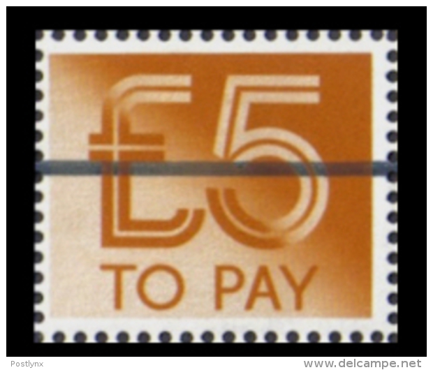 GREAT BRITAIN Postage Due £5 School Training Stamps OVPT:1 Bar GB - Tasse