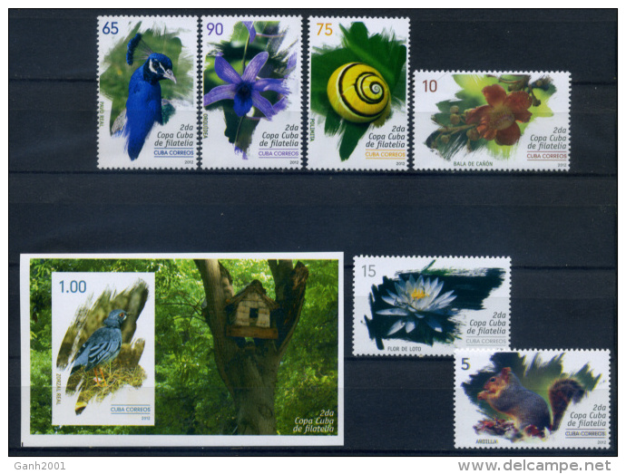 Cuba 2012 / Birds Flowers Snails MNH Aves Flores Caracoles Vögel Blumen / C5614 - Otros & Sin Clasificación