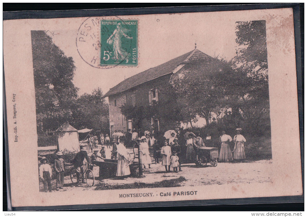 MONTSEUGNY Café PARISOT (1910) - Autres & Non Classés