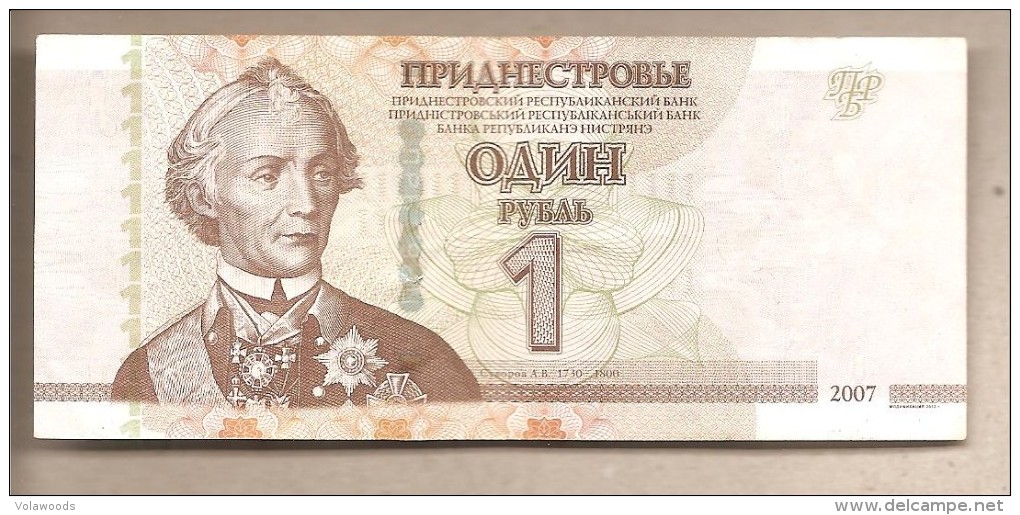 Transnistria - Banconota Circolata Da 1 Rublo - 2012 - Moldova