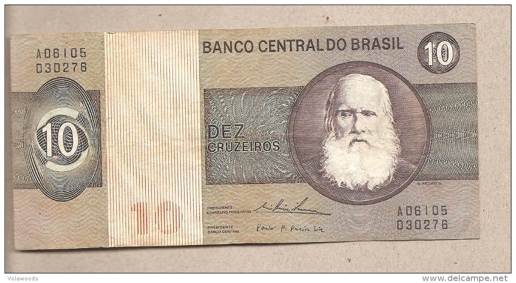 Brasile - Banconota Circolata Da 10 Cruzeiros - 1974 - Brésil