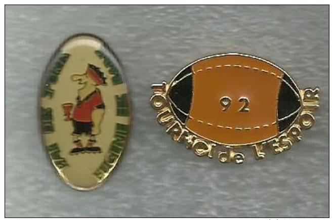 LOT DE 2 PIN´S SPORT RUGBY - Rugby