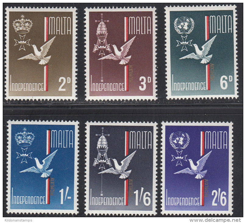 Malta 1964 Mint No Hinge/mounted, Sc# 303-308, SG 321-326 - Malta