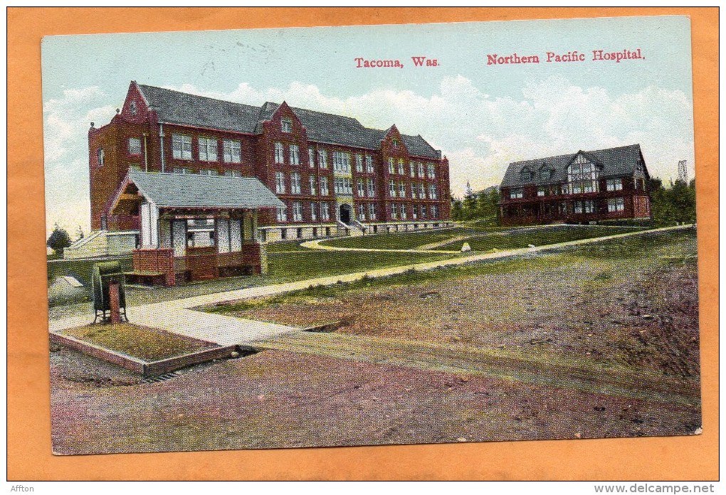 Tacoma WA Northern Pacific Hospital 1905 Postcard - Tacoma