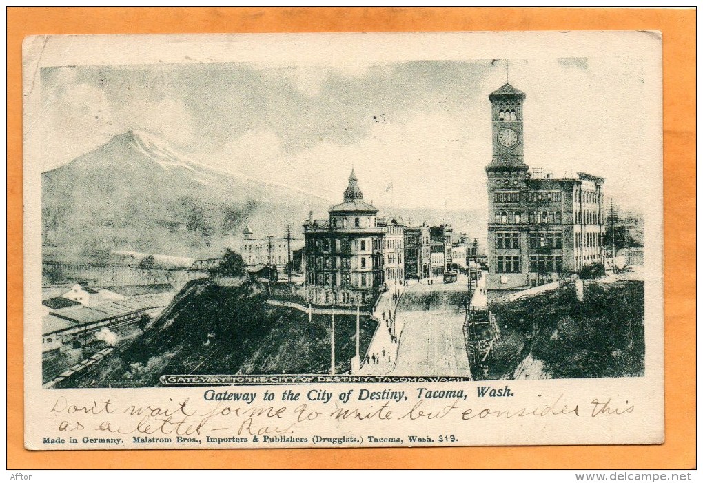 Tacoma WA 1906 Postcard - Tacoma
