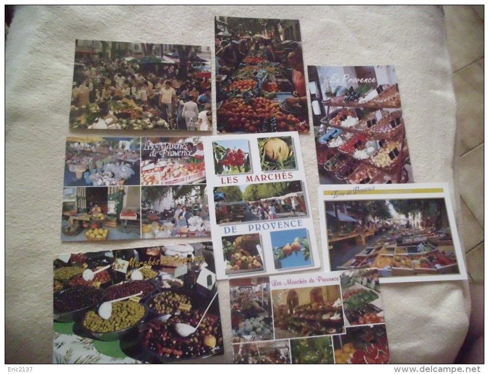 LOT DE 8 CARTES  ..MARCHES DE PROVENCE... - 5 - 99 Postcards