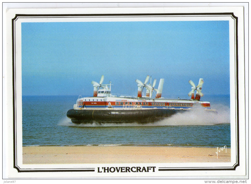 CPM       62     CALAIS       HOVERCRAFT - Aéroglisseurs