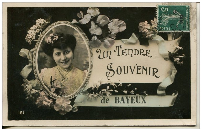 CPA FANTAISIE UN TENDRE SOUVENIR DE BAYEUX - Bayeux