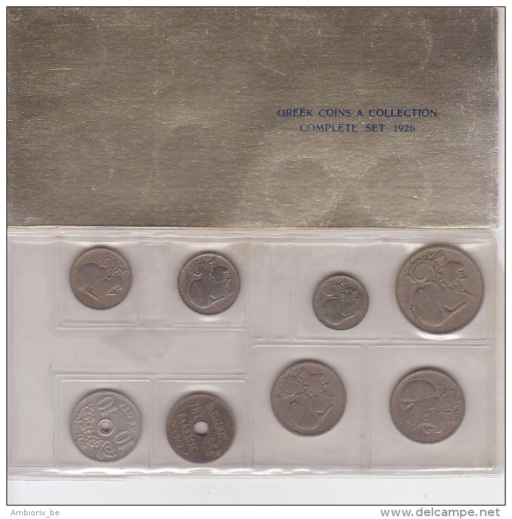 Greek Coins A Collection Complete Set 1926 - Grèce