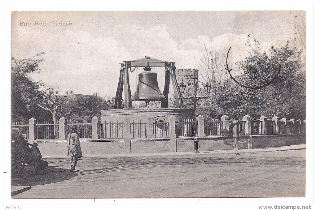 CPA Chine Tientsin -Tien-Tsin Tianjin Chine China Fire Bell  écrite 1910 - Chine