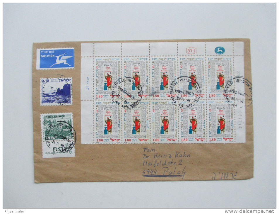 Israel / Holy Land über 100 Belege / Postkarten / Luftpost / Freistempel / Aerogramme usw.Toller Posten aus Korespondenz