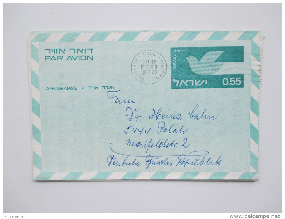 Israel / Holy Land über 100 Belege / Postkarten / Luftpost / Freistempel / Aerogramme usw.Toller Posten aus Korespondenz