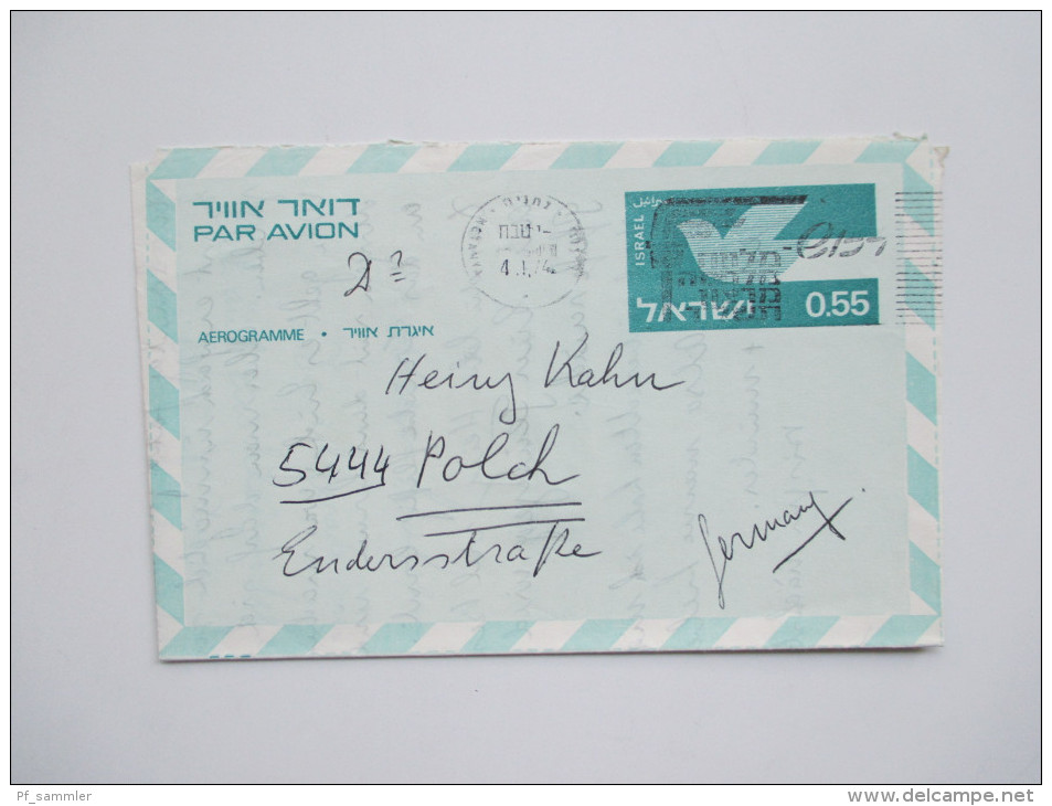 Israel / Holy Land über 100 Belege / Postkarten / Luftpost / Freistempel / Aerogramme usw.Toller Posten aus Korespondenz