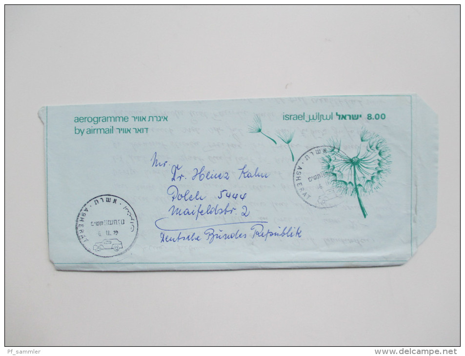 Israel / Holy Land über 100 Belege / Postkarten / Luftpost / Freistempel / Aerogramme usw.Toller Posten aus Korespondenz