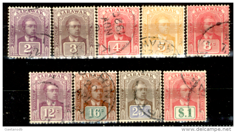 Sarawak-0018 - 1918-23 - Y&T N. 51, 52, 54, 56, 59, 62, 64, 66, 69 (o), Privi Di Difetti Occulti.- - Sarawak (...-1963)