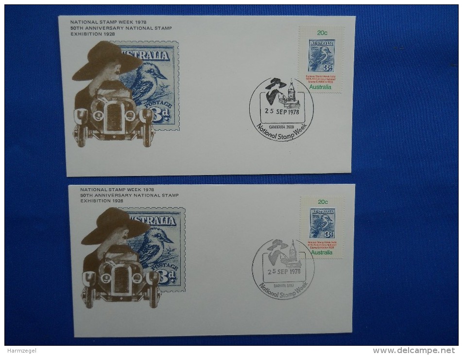 Speacial Postmark, Australia, Fashion, Hat, National Stamp Week (8 Items) - Textiel